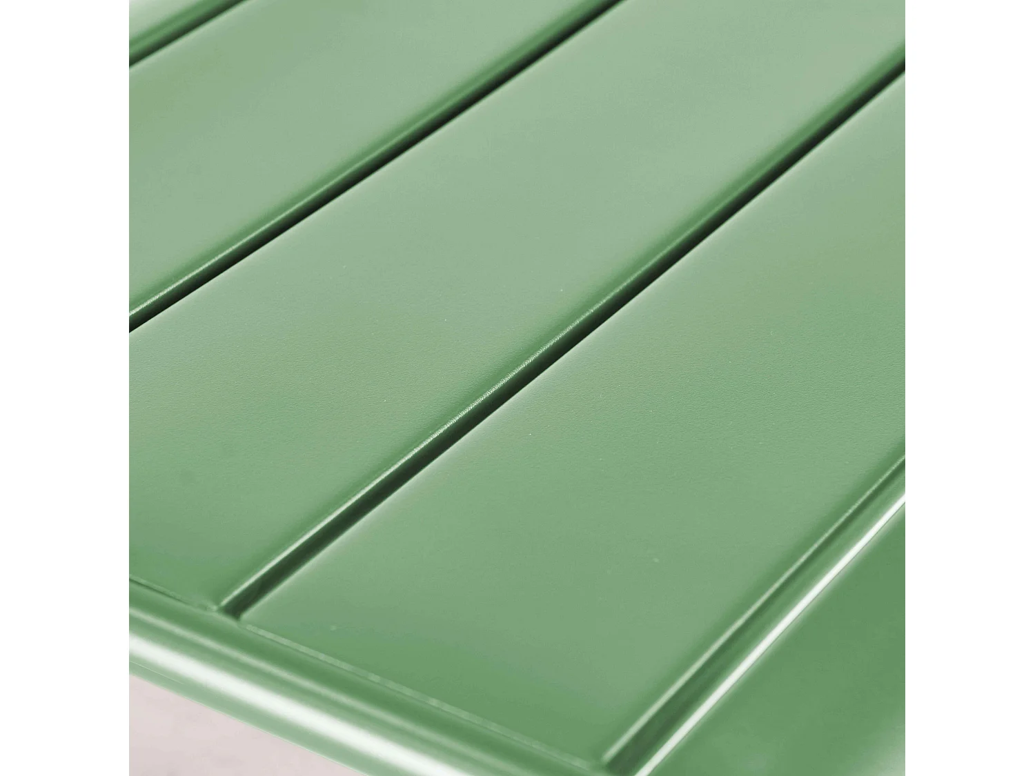 Lot de 2 fauteuils relax avec repose-pieds en métal vert cactus - Palavas