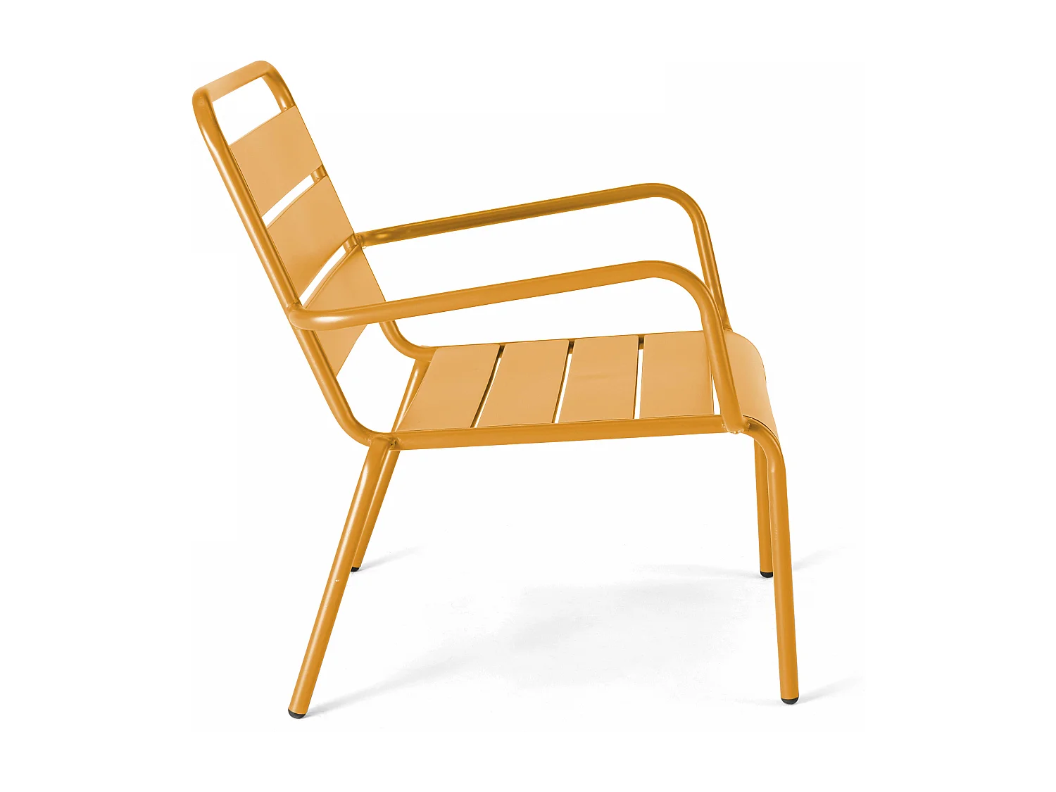 Fauteuil de jardin bas relax acier jaune - Palavas