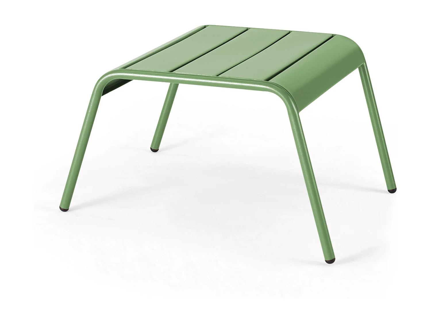 Lot 2 fauteuils relax avec repose-pieds métal gris et vert cactus - Palavas