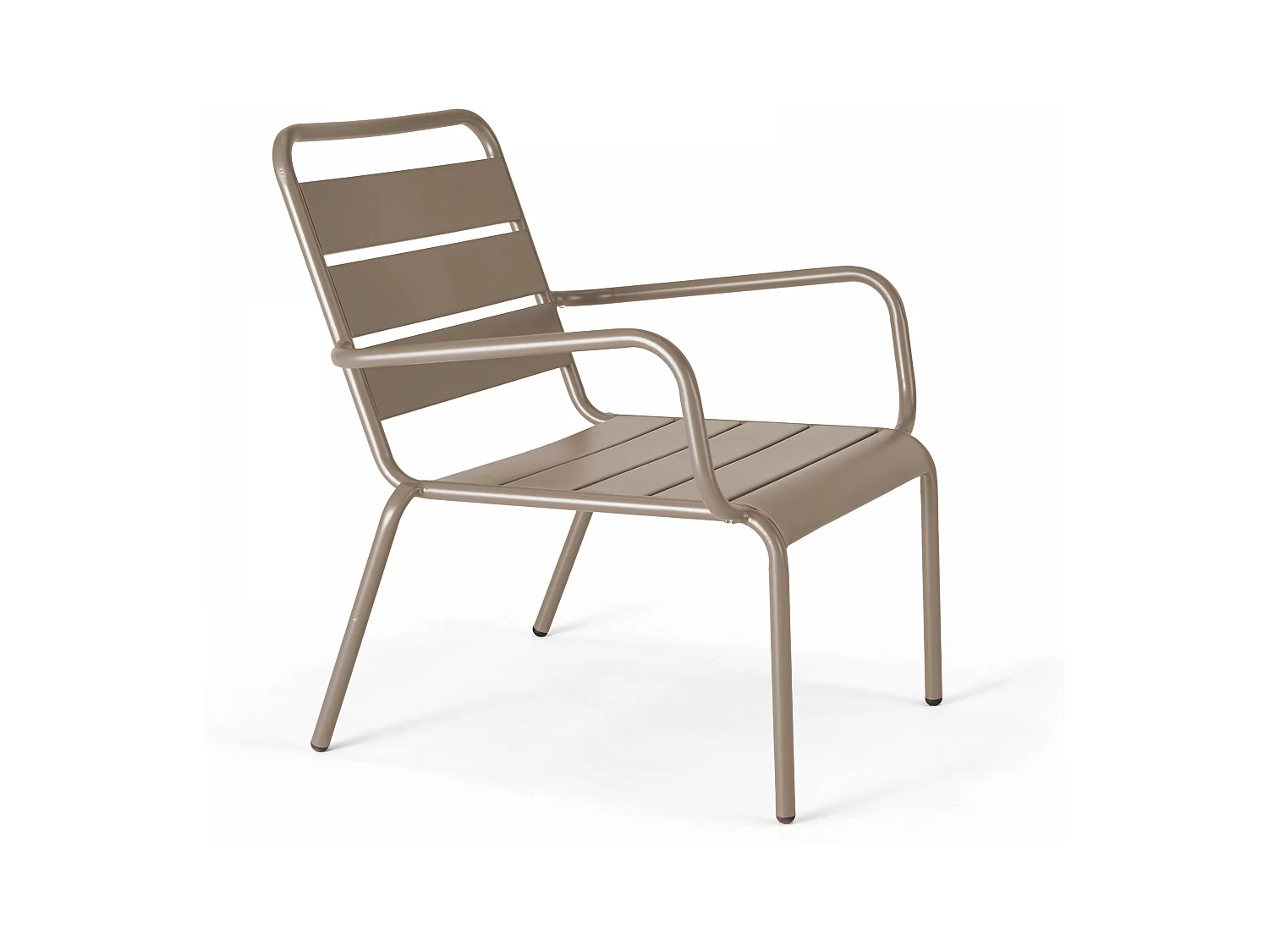 Fauteuil de jardin bas relax acier taupe - Palavas