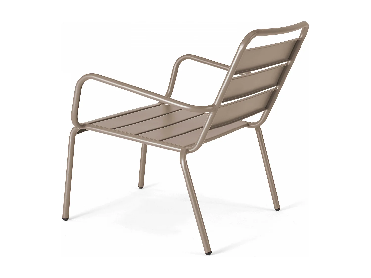 Fauteuil de jardin bas relax acier taupe - Palavas