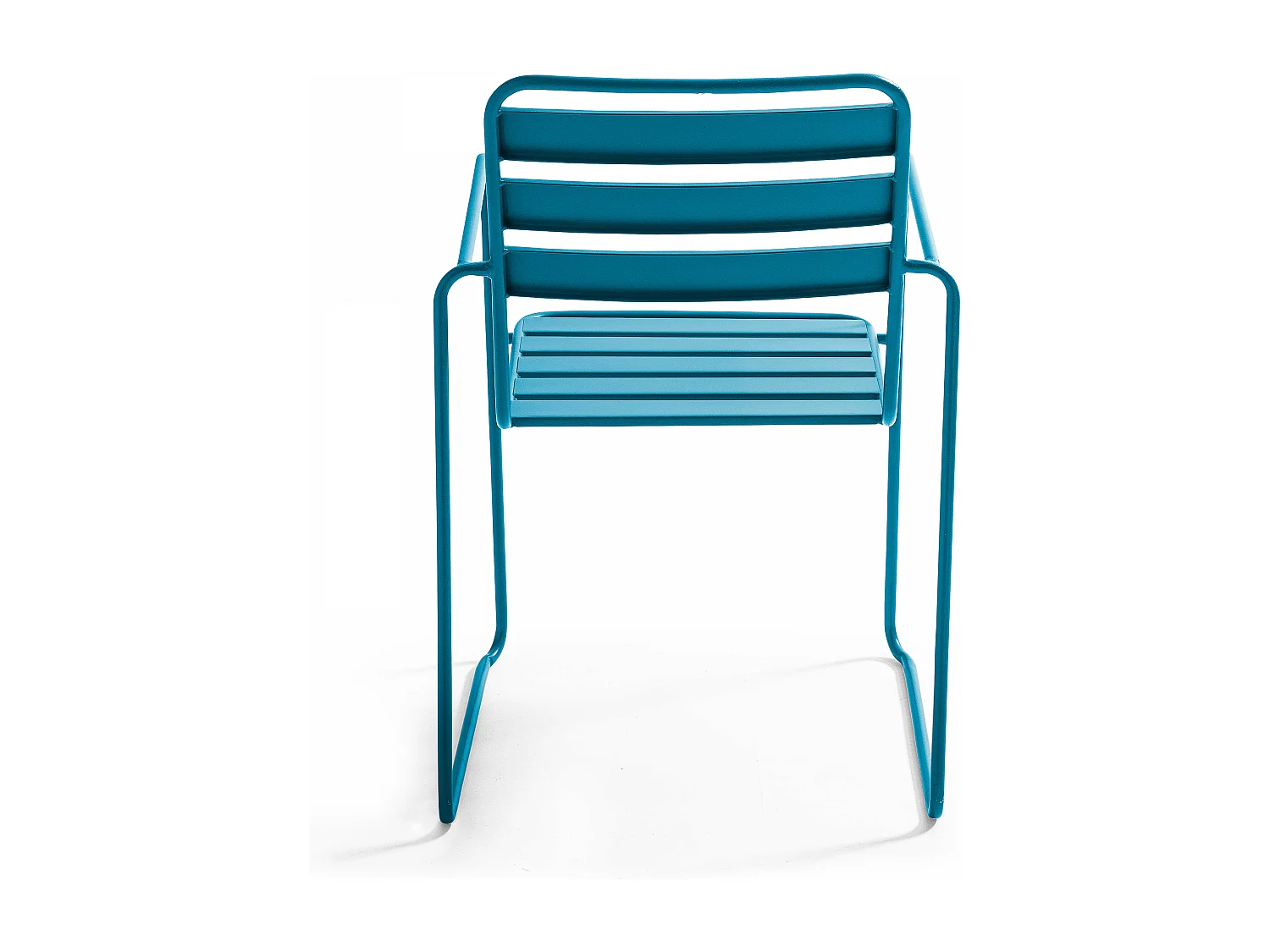 Fauteuil de jardin en acier bleu pacific