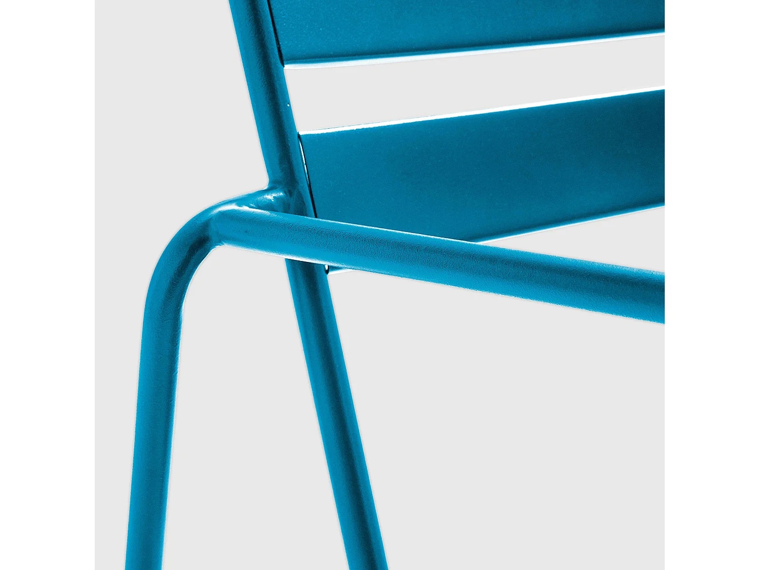 Fauteuil de jardin en acier bleu pacific