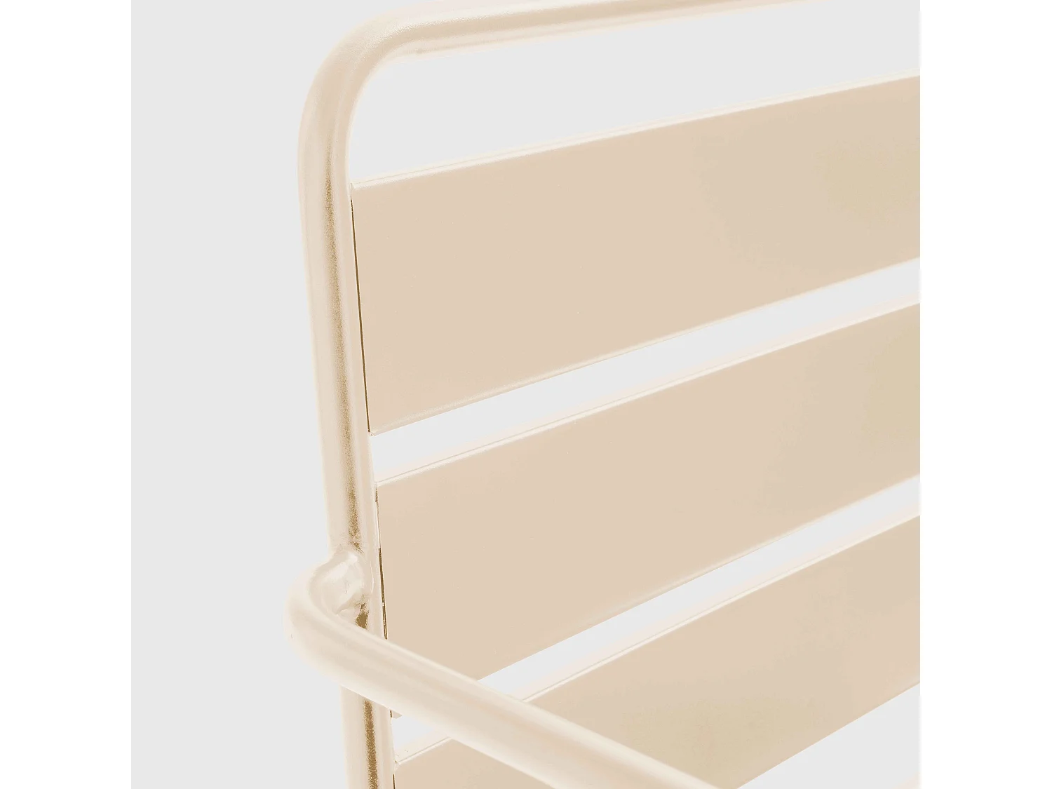 Fauteuil bas de jardin en métal ivoire - Palavas