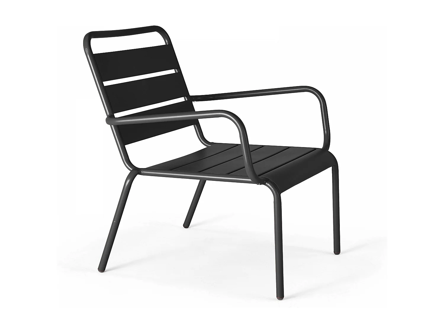 Fauteuil de jardin bas relax acier anthracite - Palavas