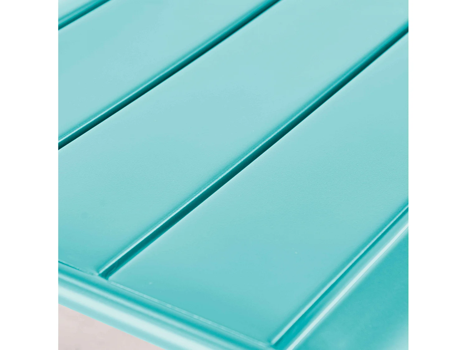 Fauteuil de jardin bas relax acier turquoise - Palavas