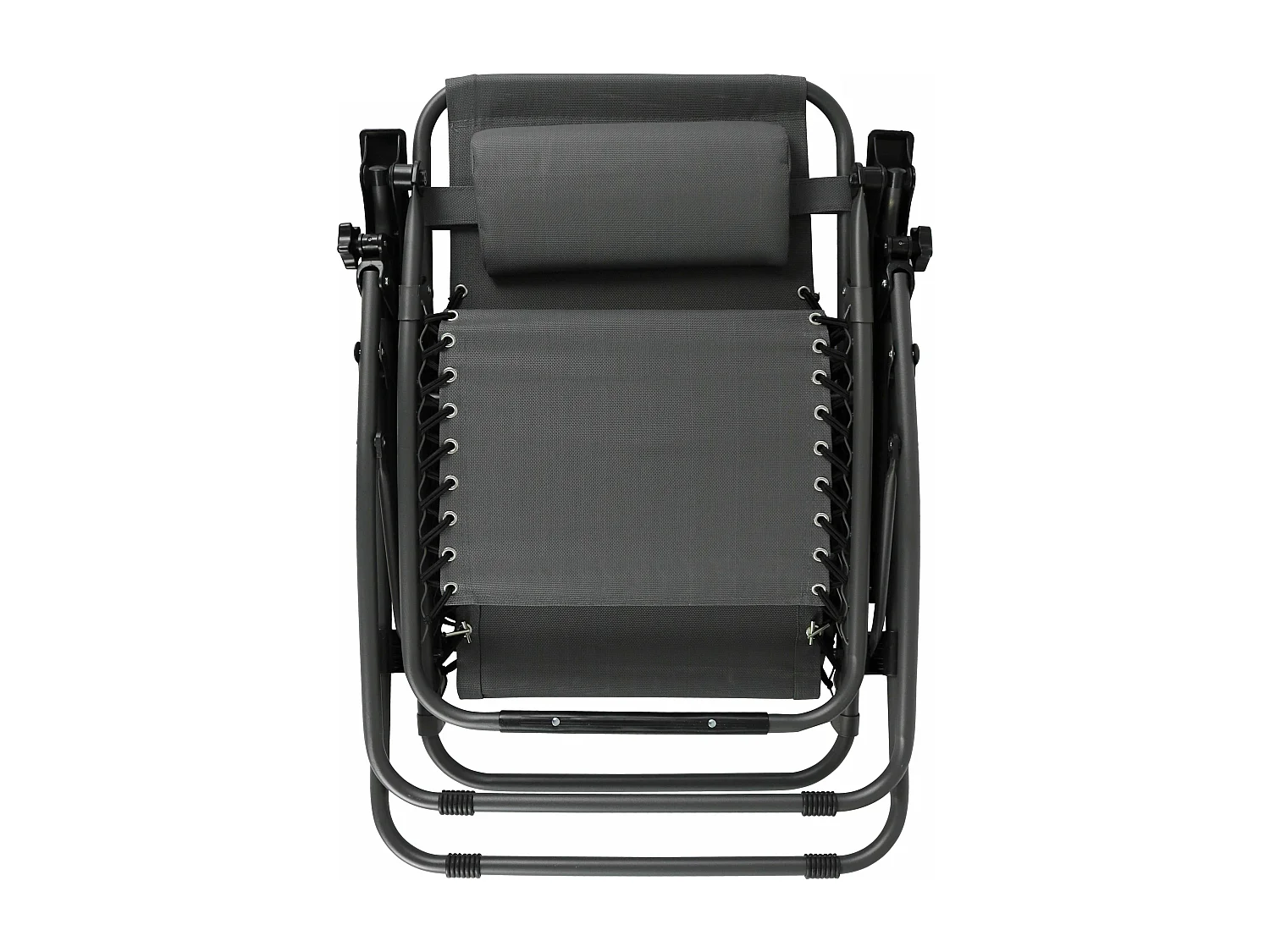 Lot de 2 fauteuils lounge en acier gris