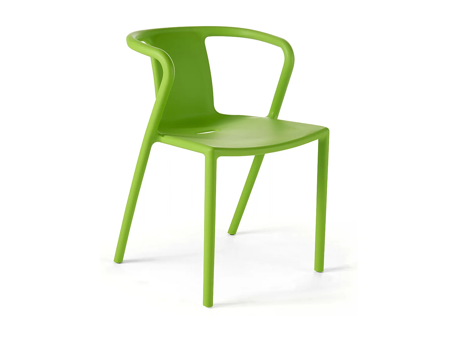 Set van 4 groene plastic stoelen
