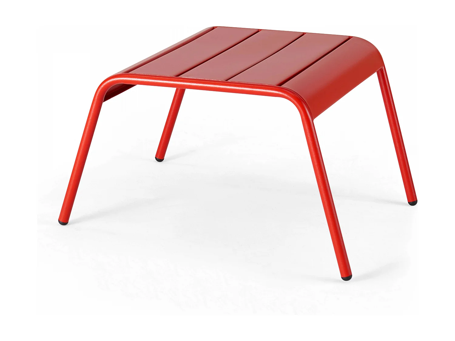 Lot 2 fauteuils relax avec repose-pieds métal gris et rouge - Palavas