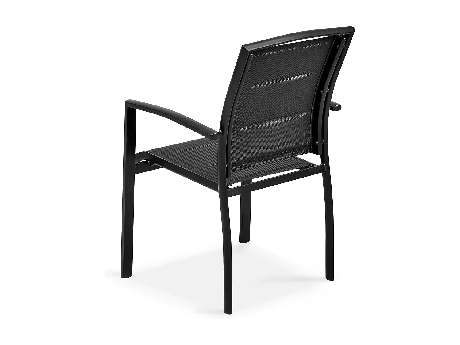 Lot de 2 fauteuils en aluminium noirs