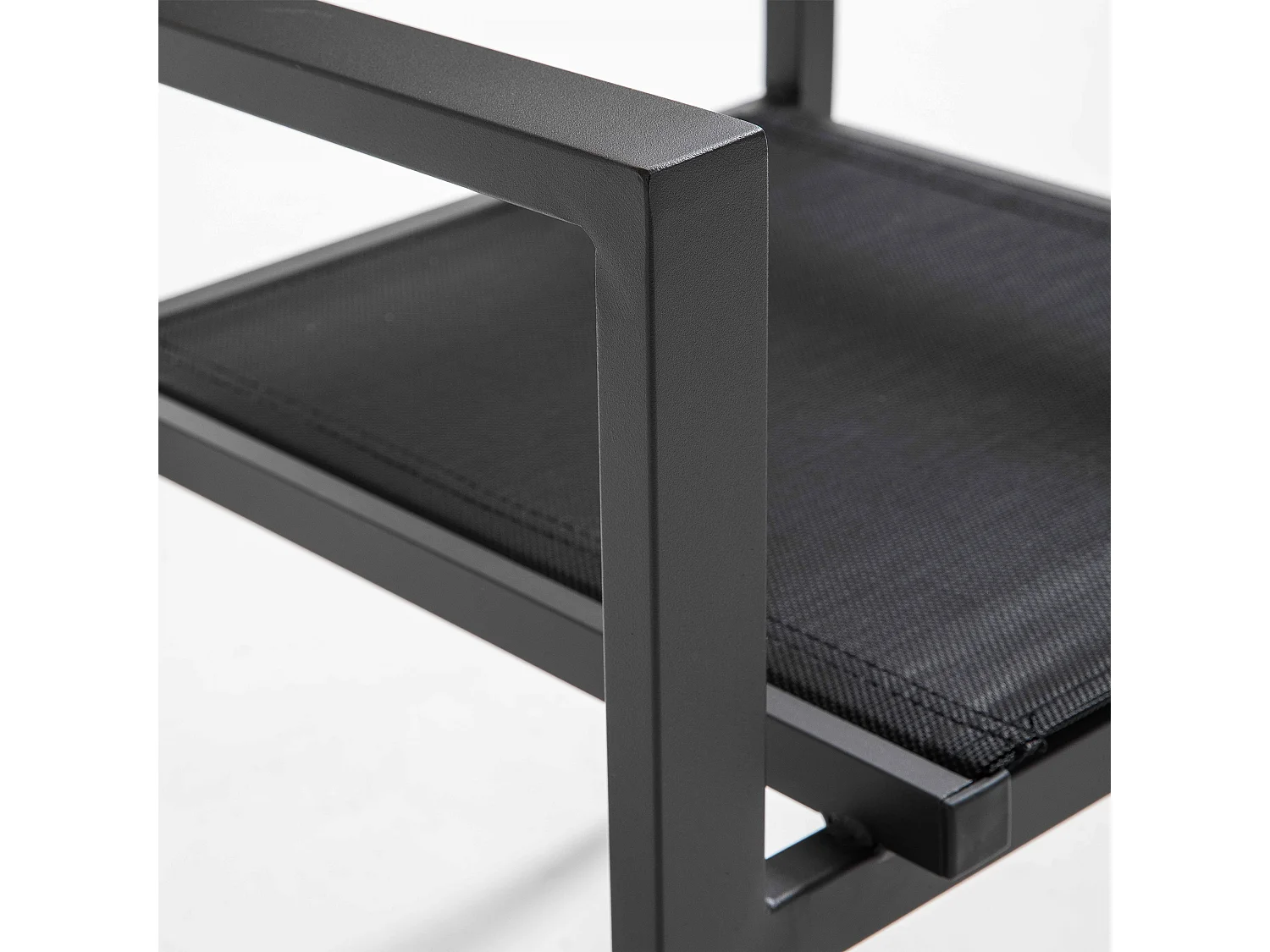 Lot de 2 fauteuils en aluminium noirs