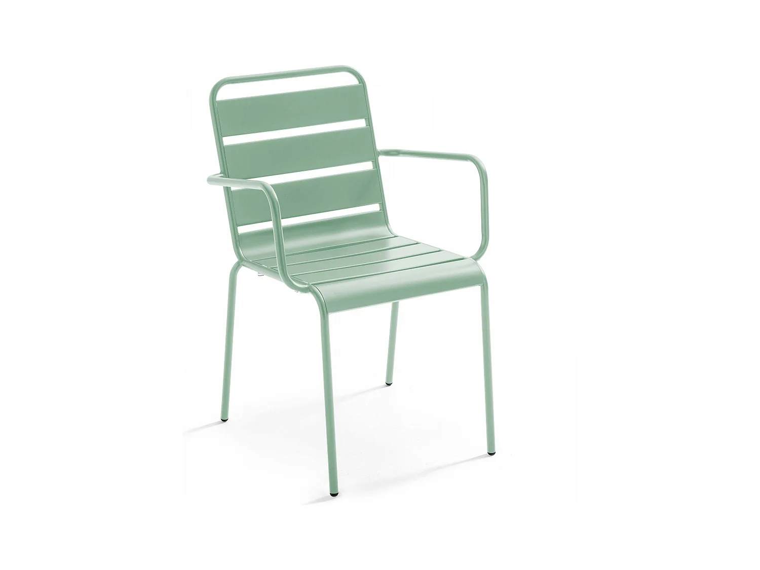 Fauteuil de jardin en métal vert sauge  - Palavas