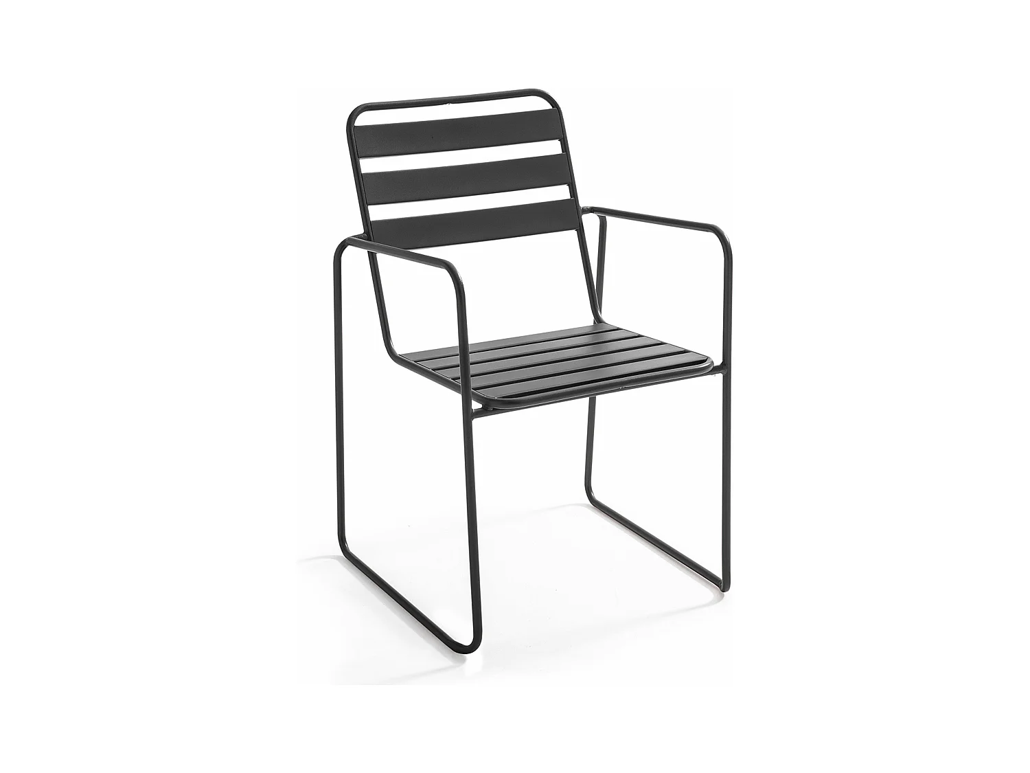 Fauteuil de jardin en acier anthracite