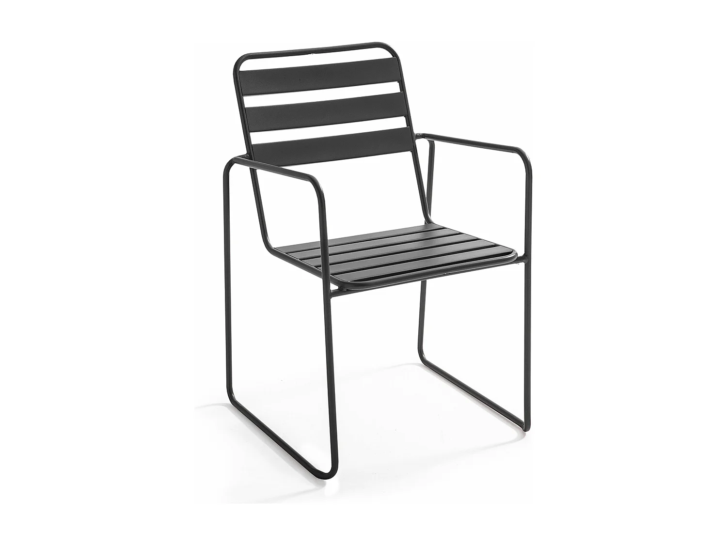 Fauteuil de jardin en acier anthracite