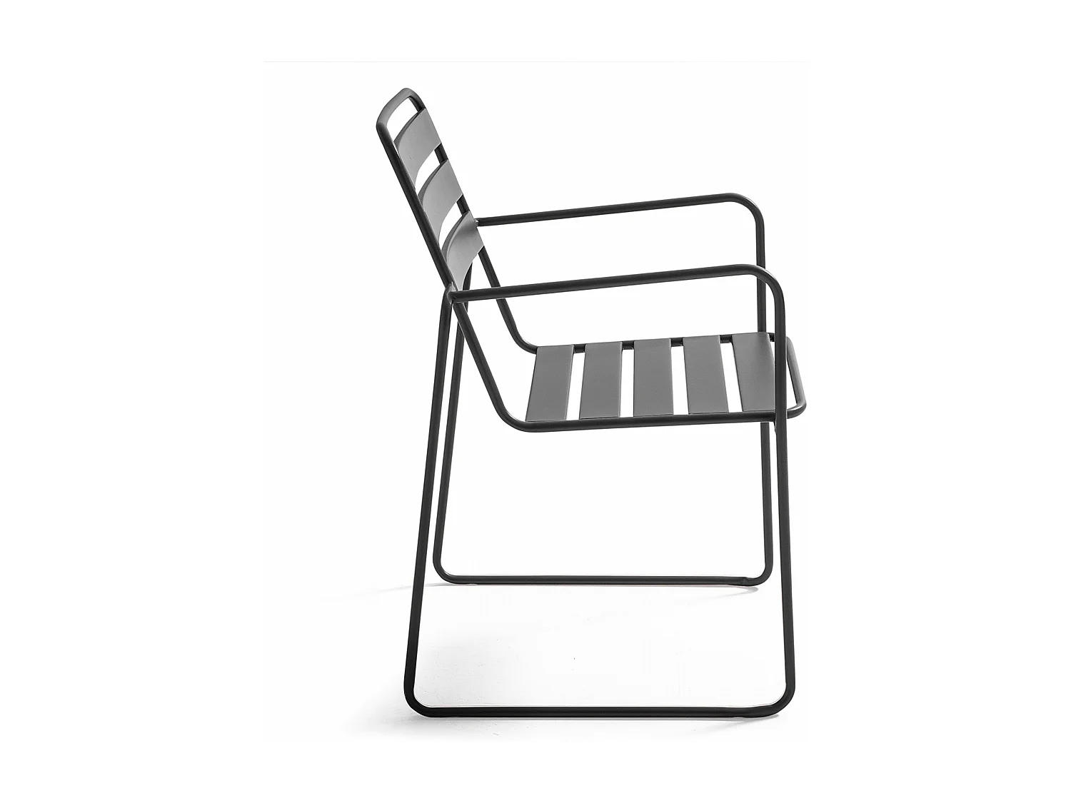 Fauteuil de jardin en acier anthracite