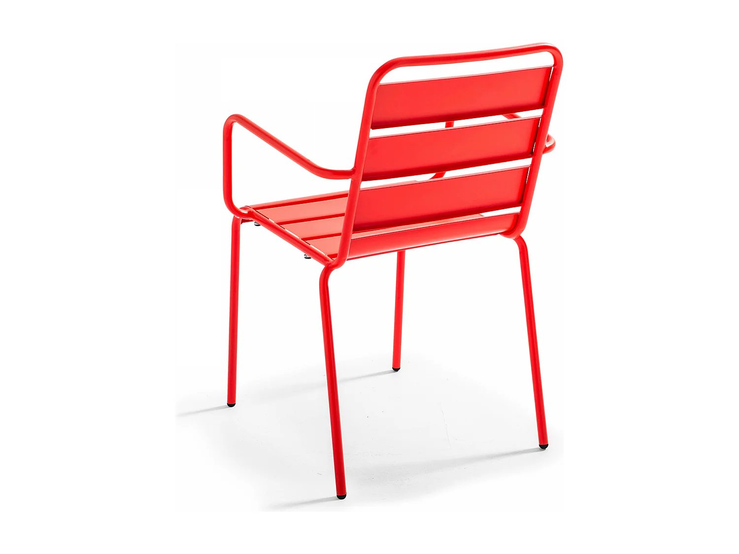 Fauteuil de jardin en métal rouge - Palavas