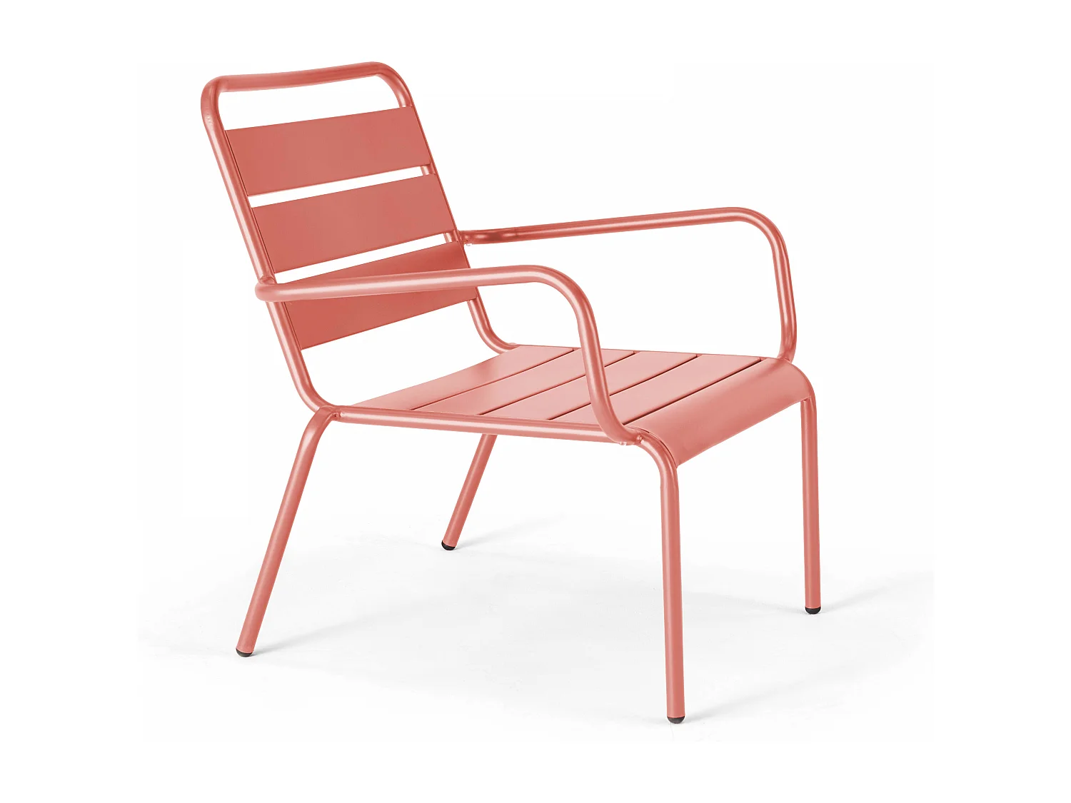 Lot 2 fauteuils relax avec repose-pieds métal gris et argile - Palavas