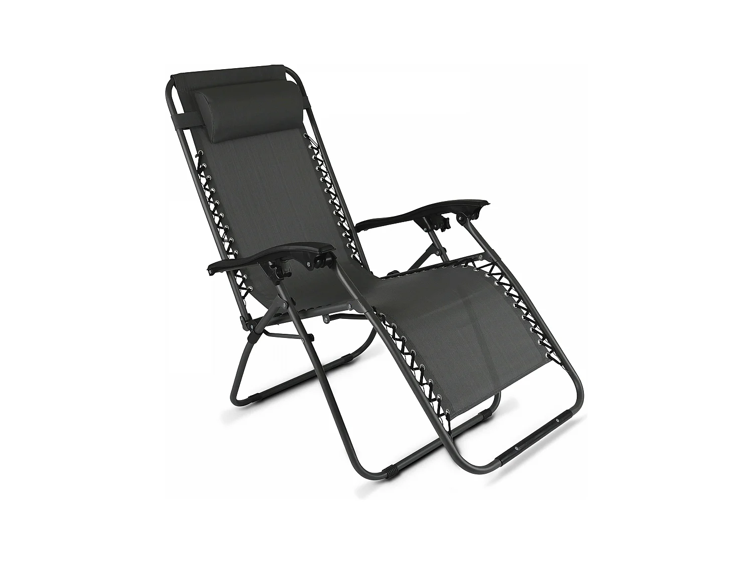 Fauteuil de jardin pliant relax gris