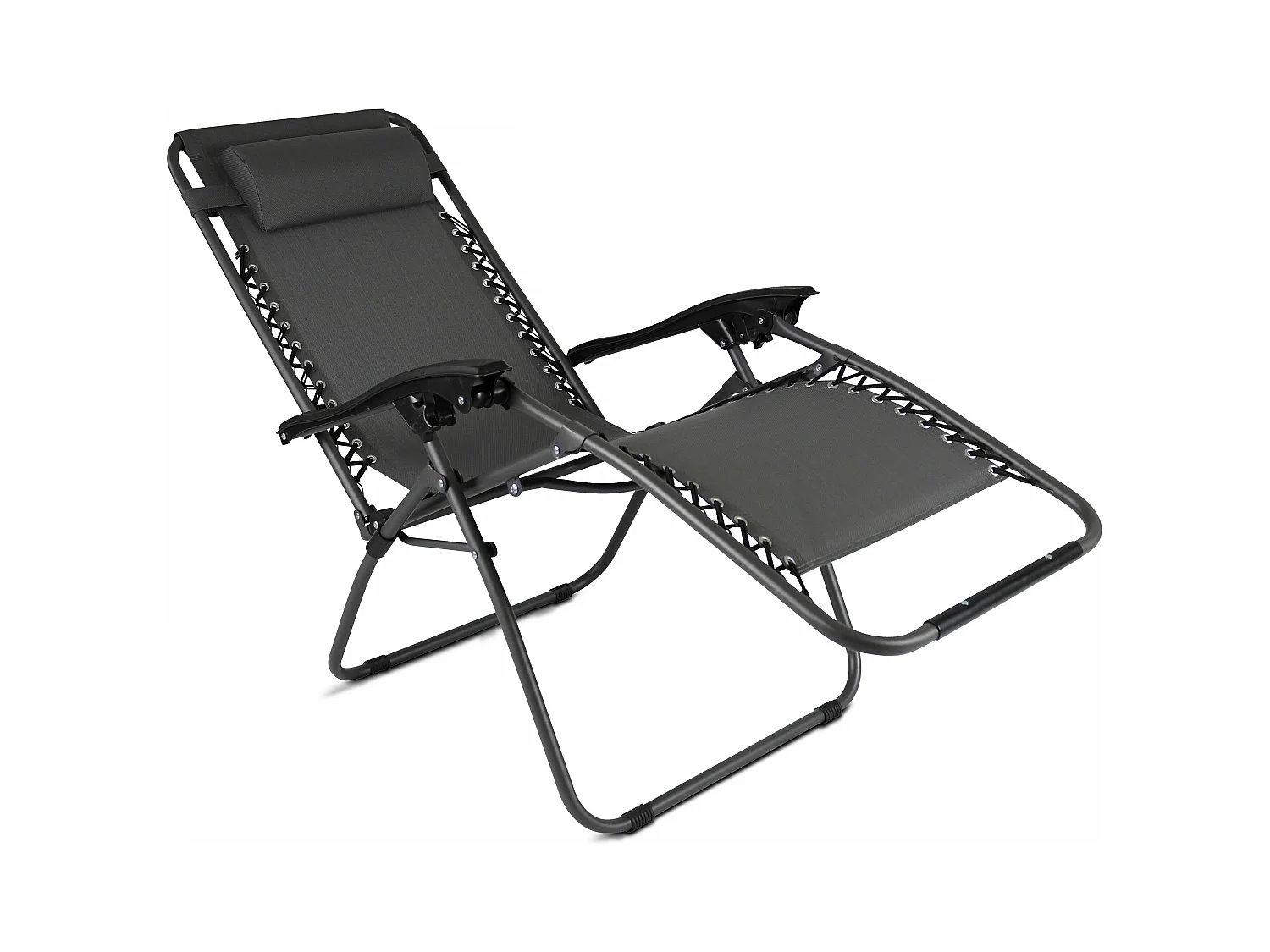 Fauteuil de jardin pliant relax gris
