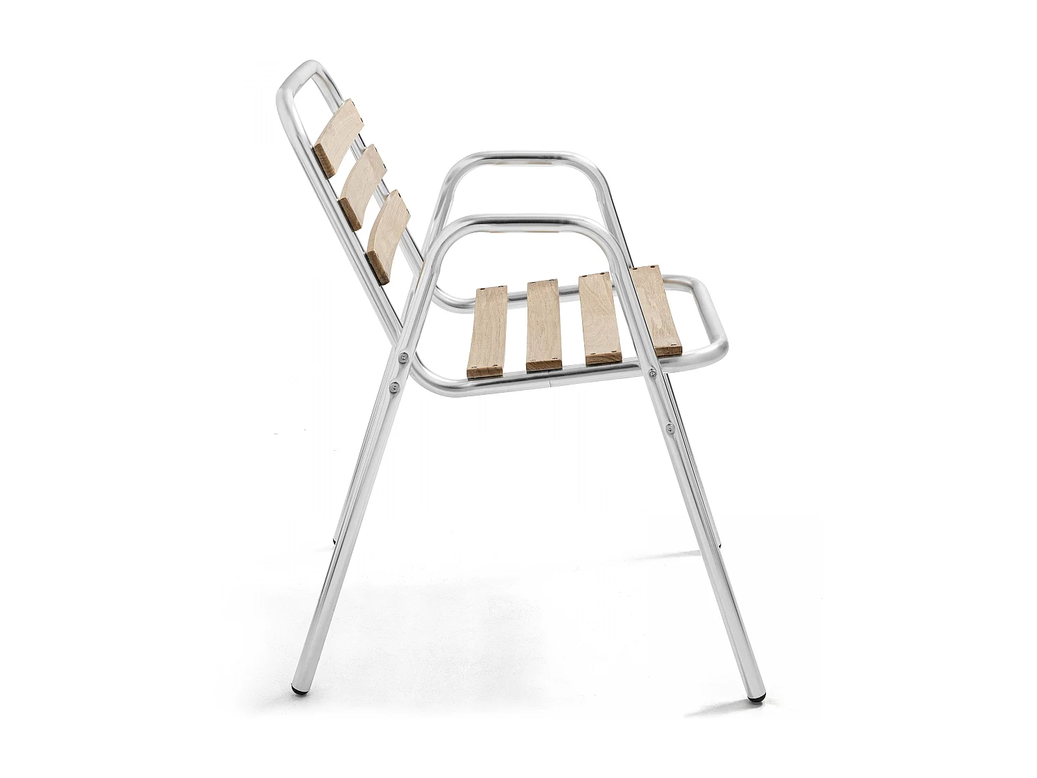 Lot de 4 fauteuils de jardin aluminium gris