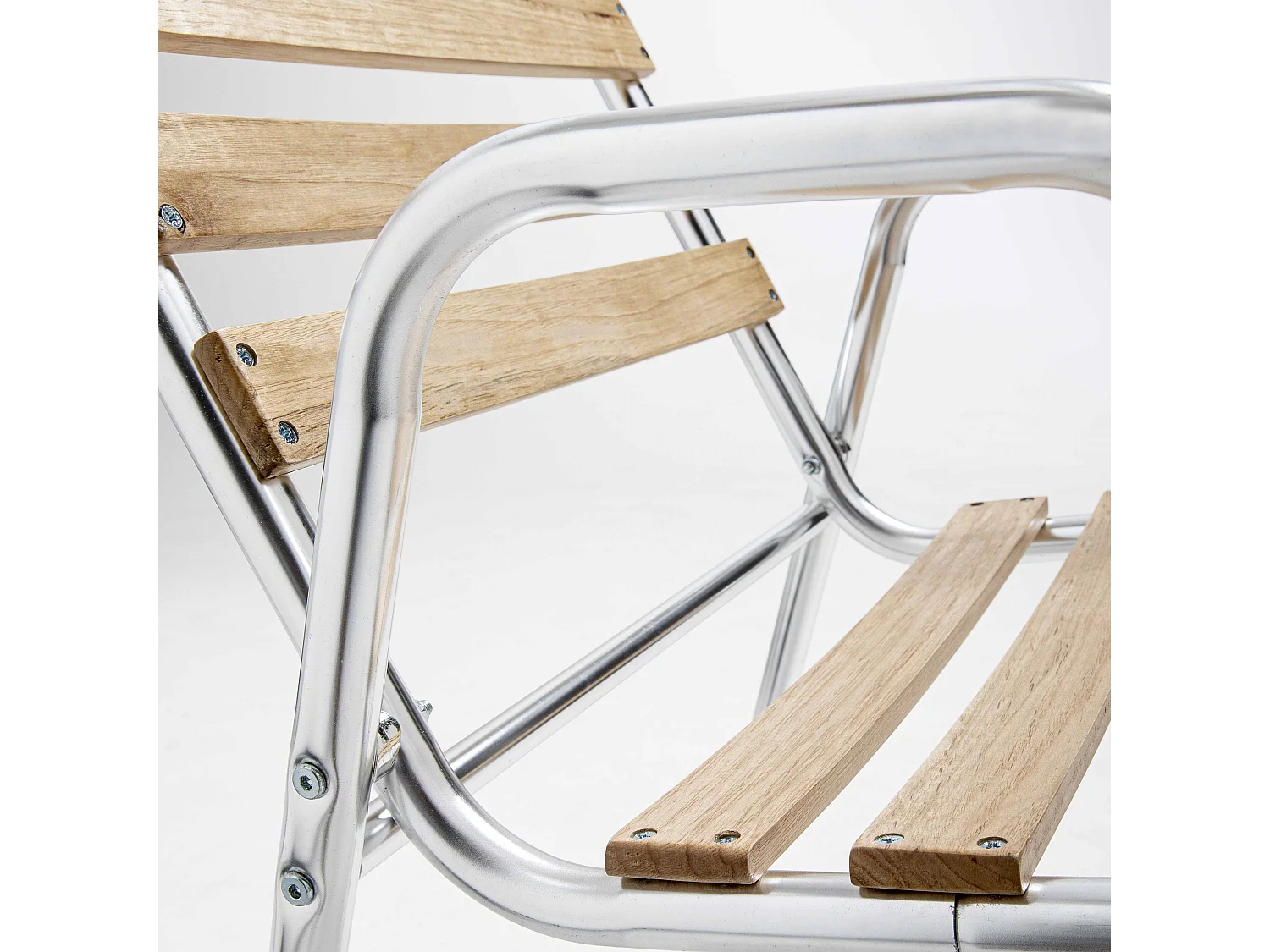 Lot de 4 fauteuils de jardin aluminium gris