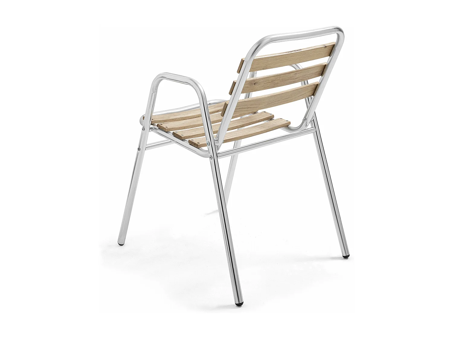 Lot de 4 fauteuils de jardin aluminium gris
