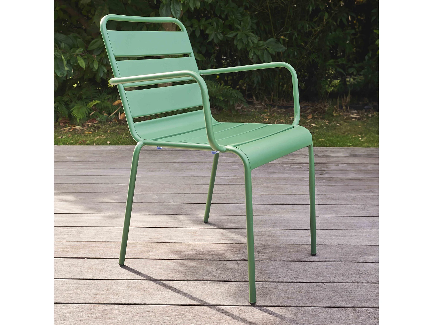 Fauteuil de jardin en métal vert cactus  - Palavas