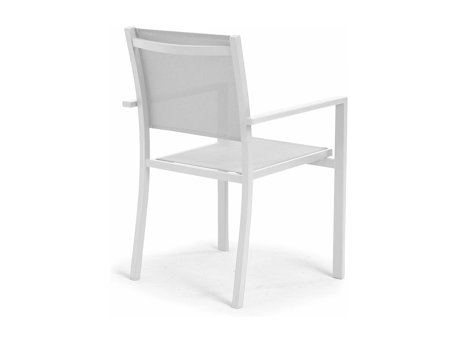 Fauteuil de jardin aluminium et textilène blanc