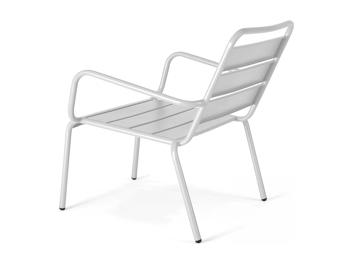 Fauteuil de jardin bas relax acier blanc - Palavas