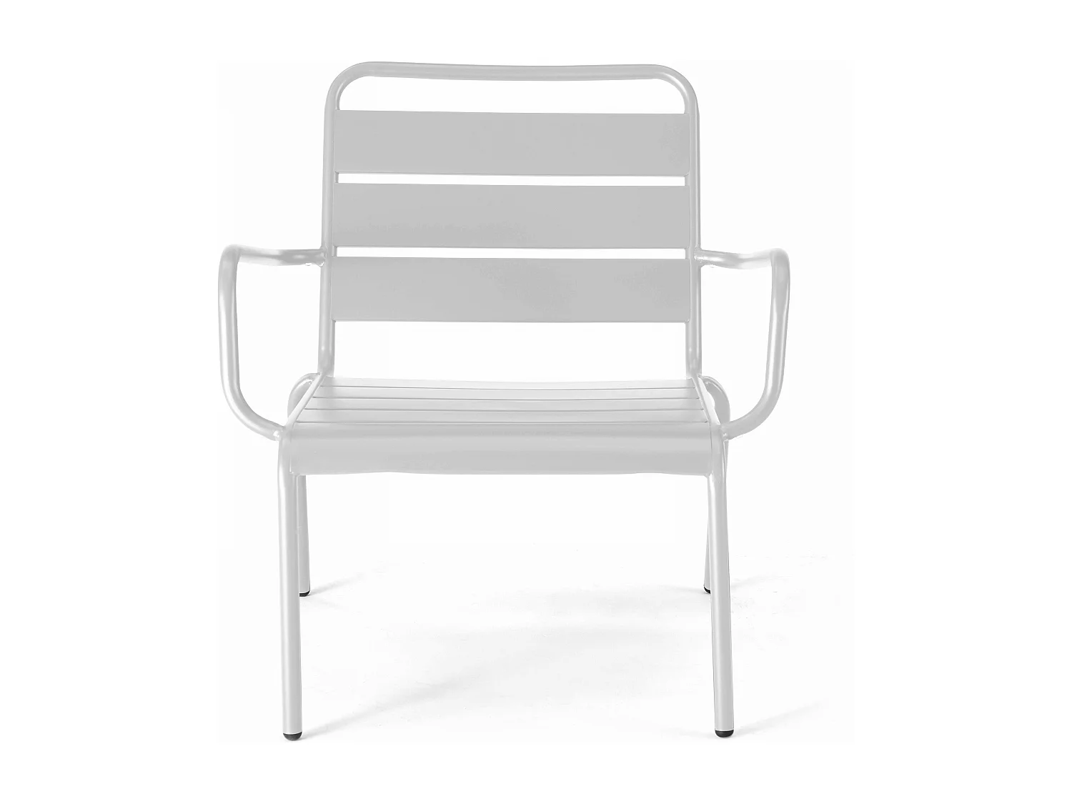 Fauteuil de jardin bas relax acier blanc - Palavas