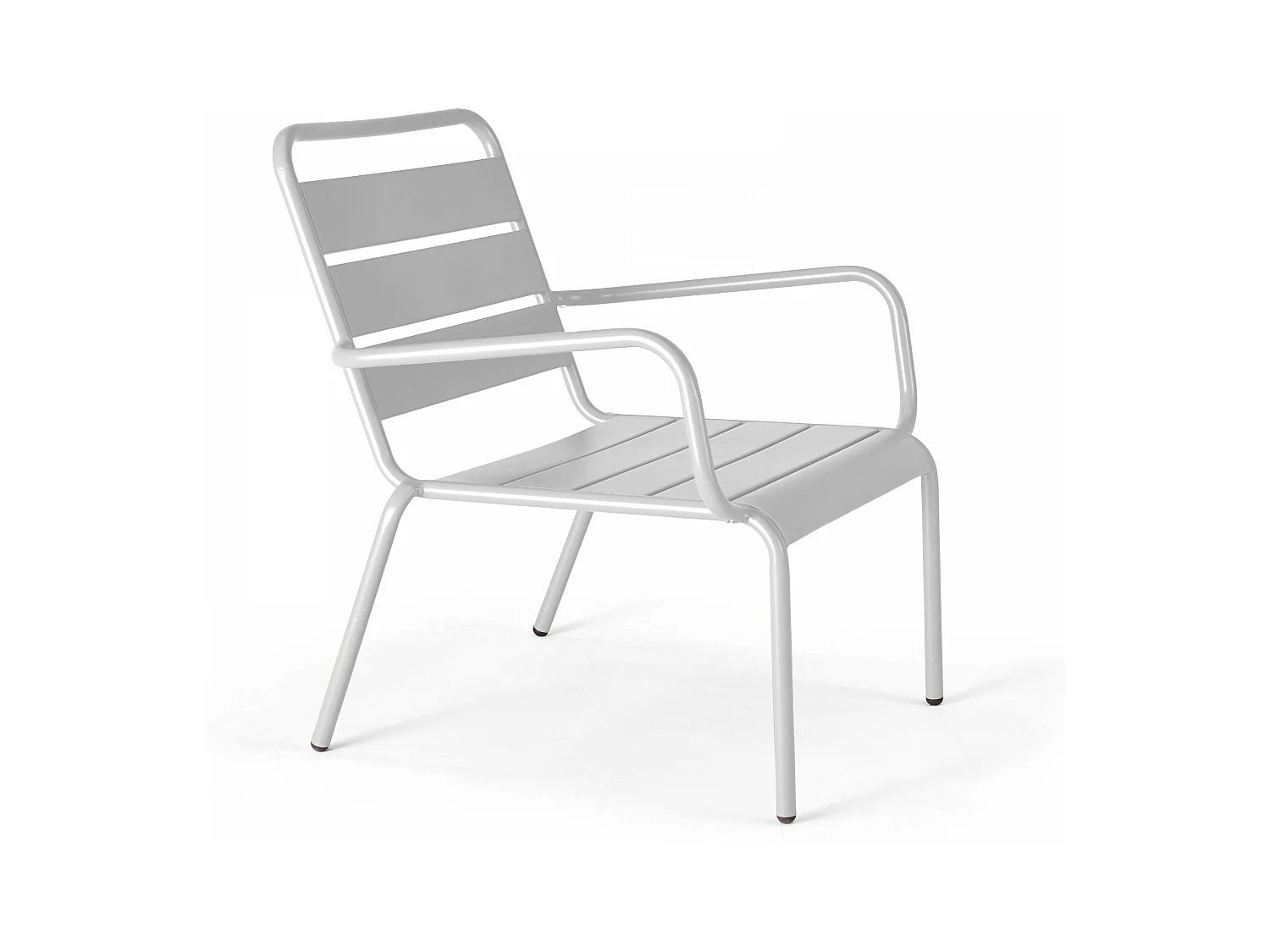 Fauteuil de jardin bas relax acier blanc - Palavas
