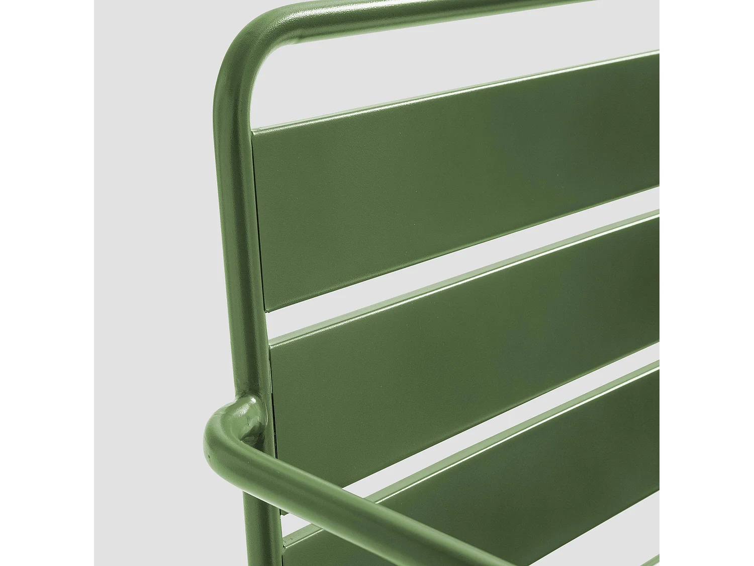 Fauteuil bas de jardin en métal vert cactus - Palavas