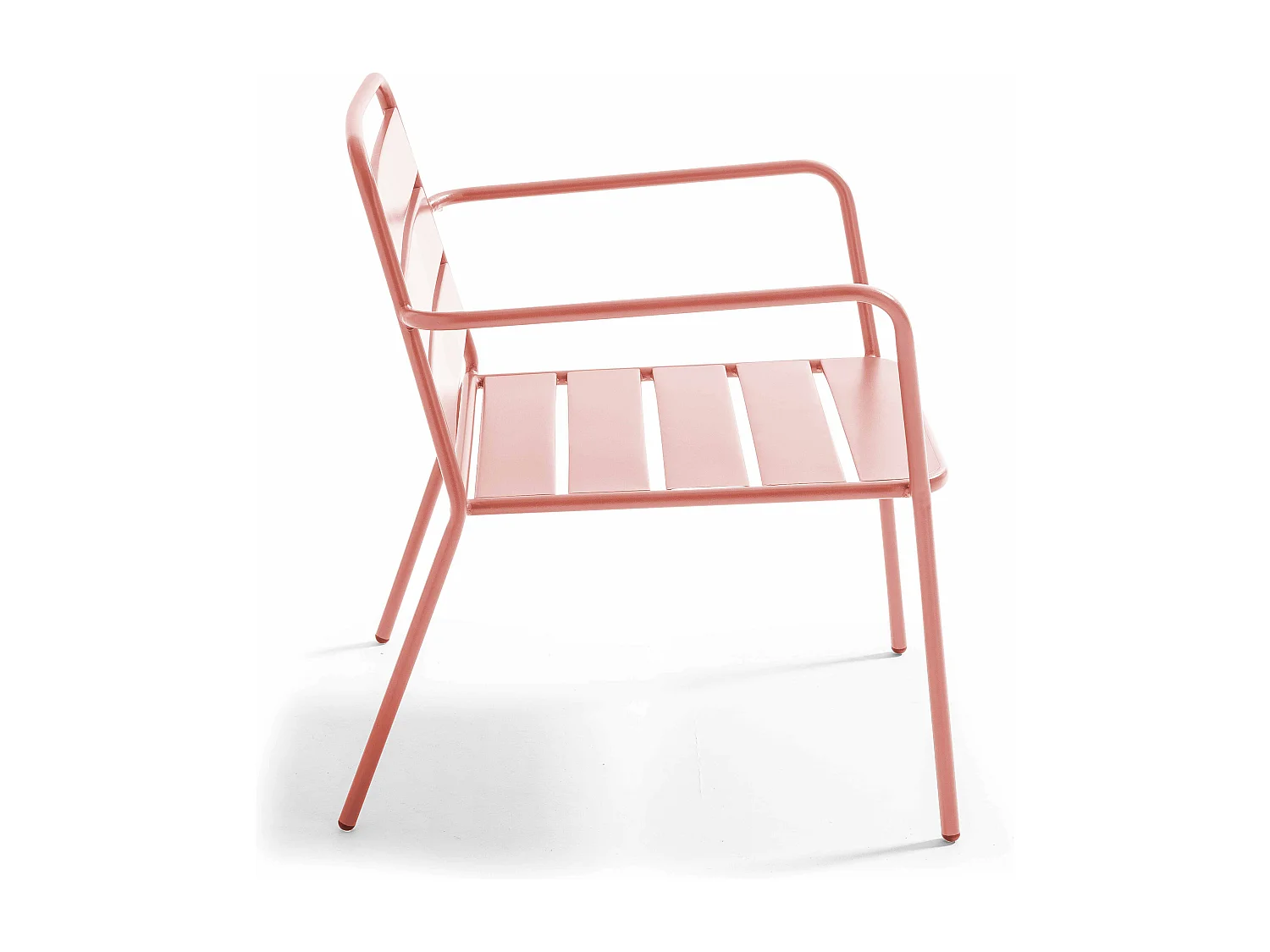 Fauteuil bas de jardin en métal argile - Palavas