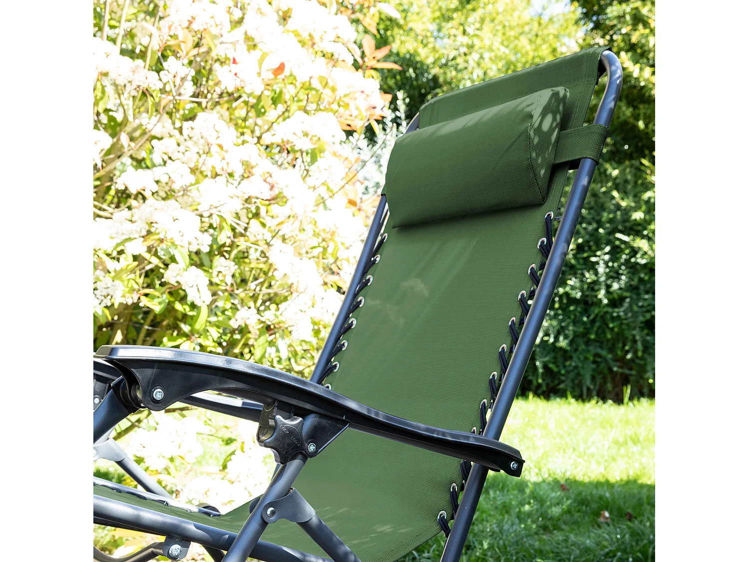 Fauteuil de jardin pliant relax vert