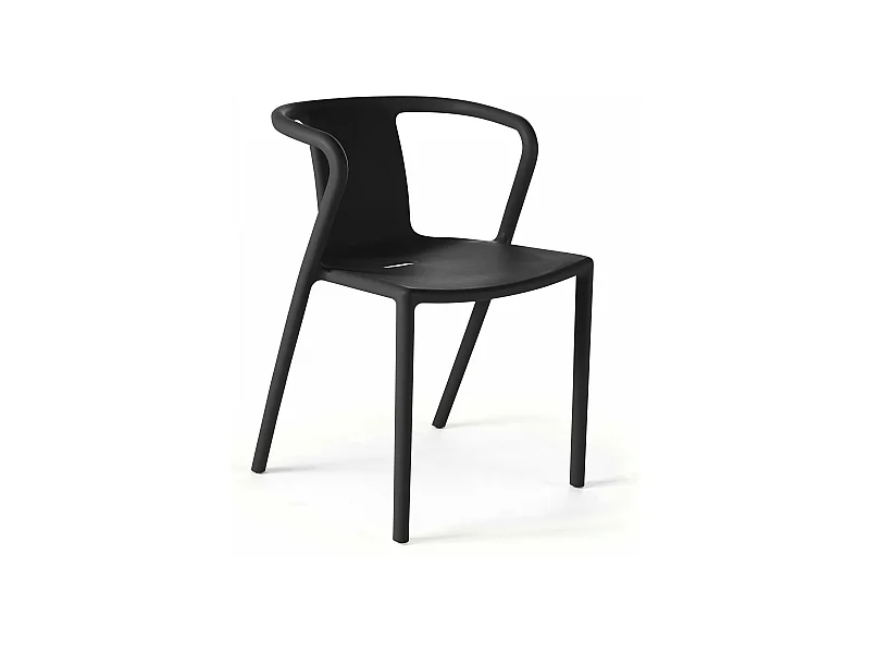 Fauteuil de jardin design en plastique noir