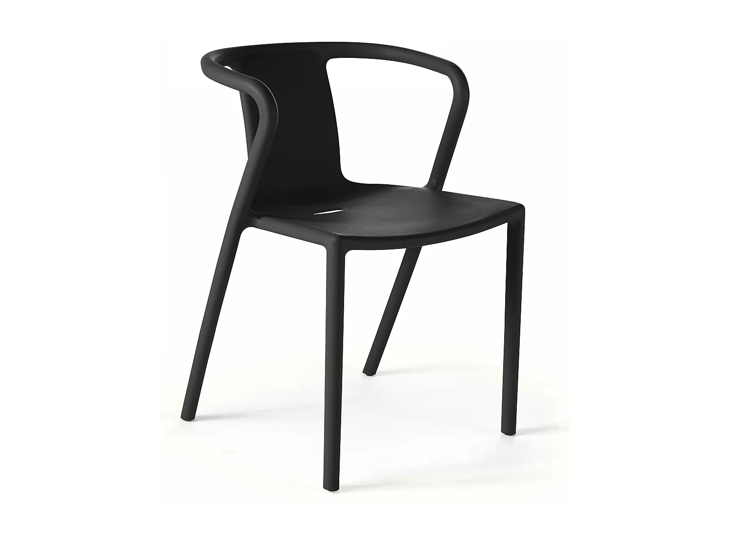 Fauteuil de jardin design en plastique noir