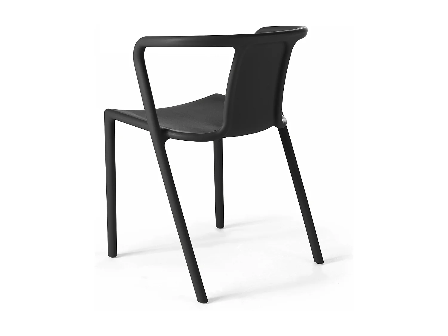 Fauteuil de jardin design en plastique noir