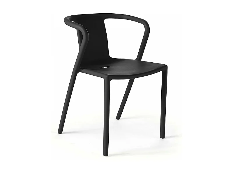 Fauteuil de jardin design en plastique noir