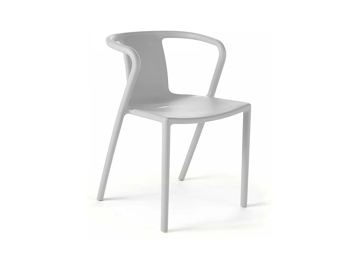 Fauteuil de jardin design en plastique blanc