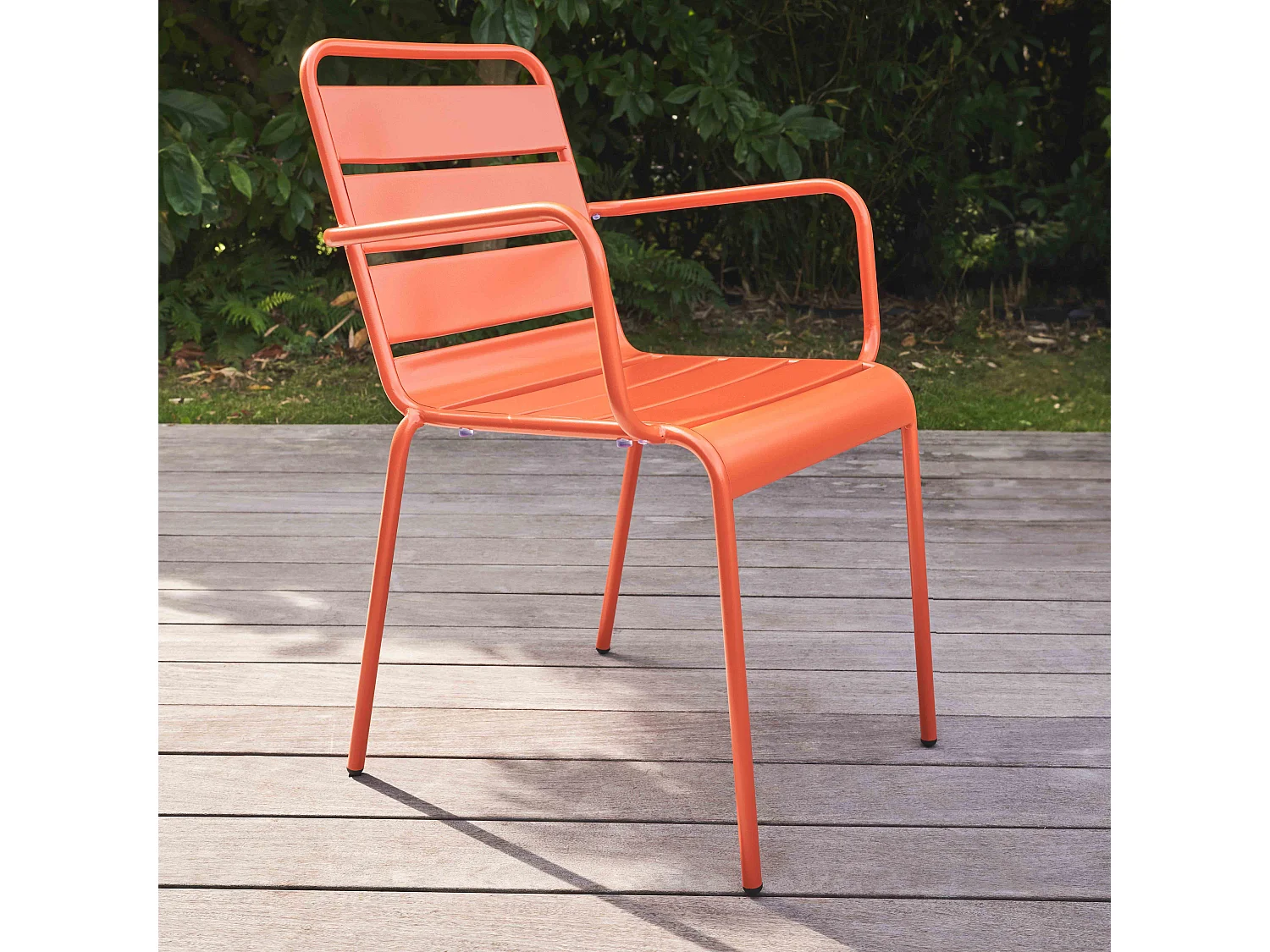 Fauteuil de jardin en métal orange - Palavas