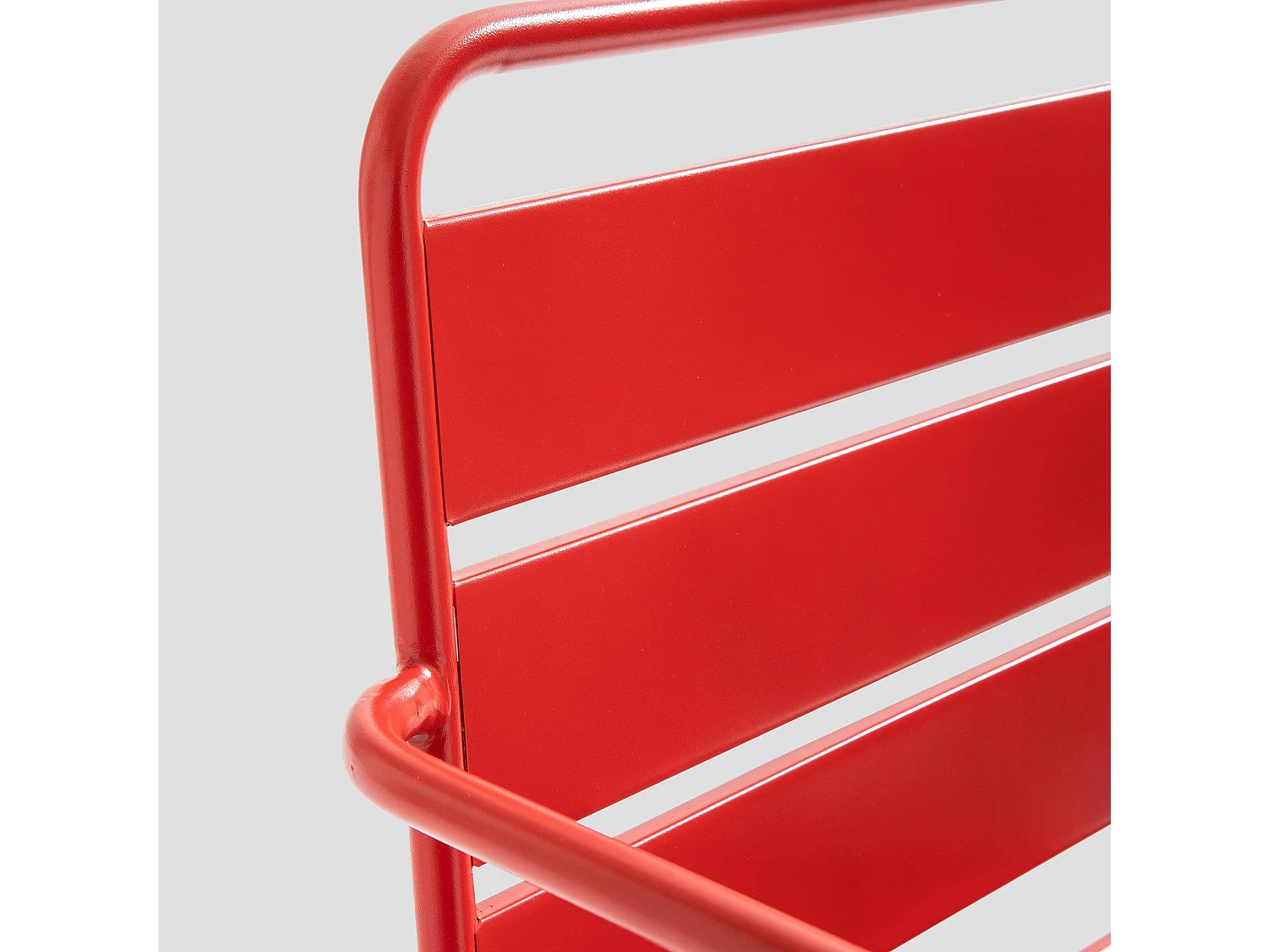 Fauteuil de jardin bas en métal rouge - Palavas