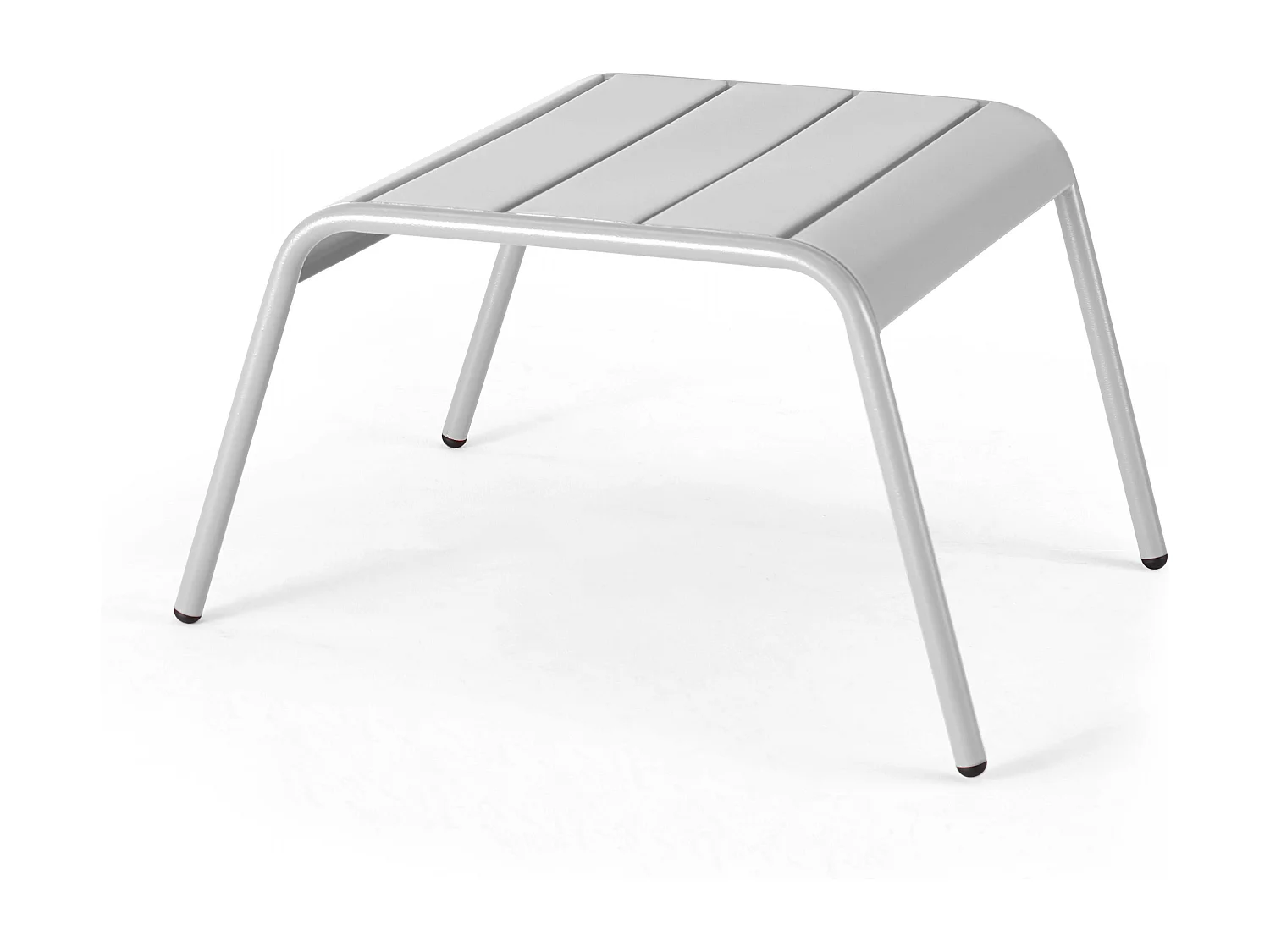 Fauteuil relax et repose pied en métal blanc - Palavas