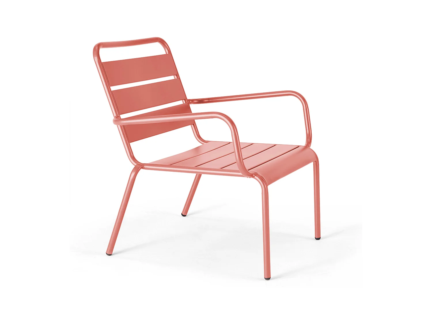 Fauteuil de jardin bas relax acier argile - Palavas
