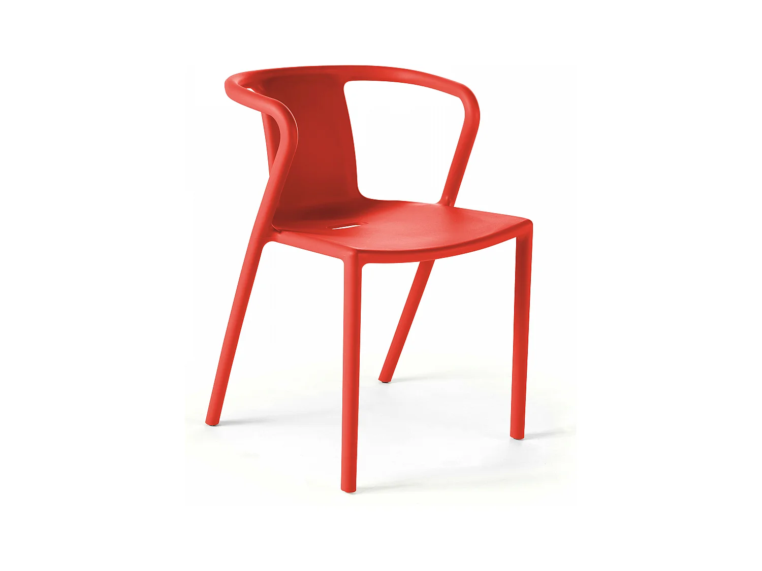 Fauteuil en plastique rouge