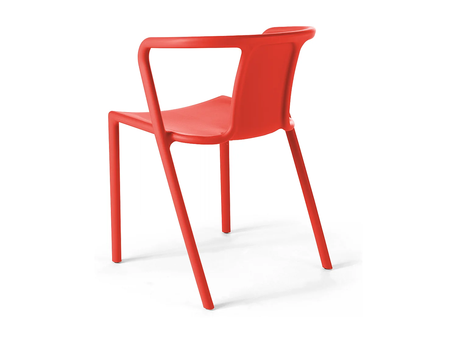 Fauteuil en plastique rouge