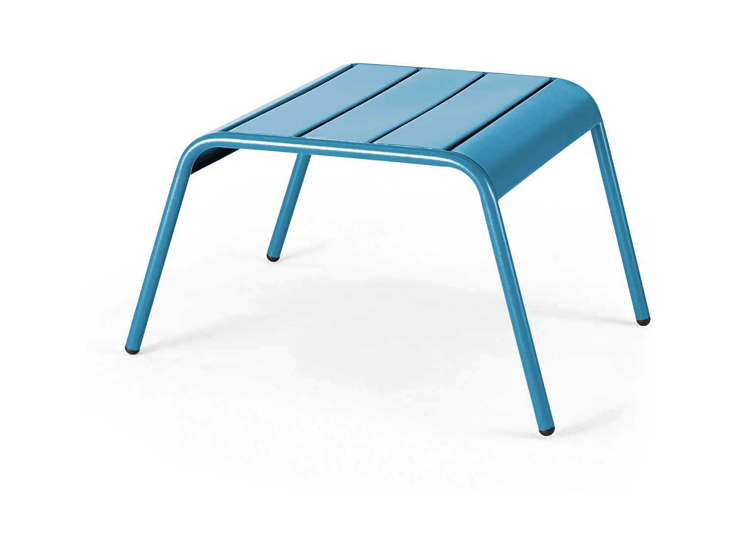 Lot 2 fauteuils relax avec repose-pieds métal gris et bleu pacific - Palavas