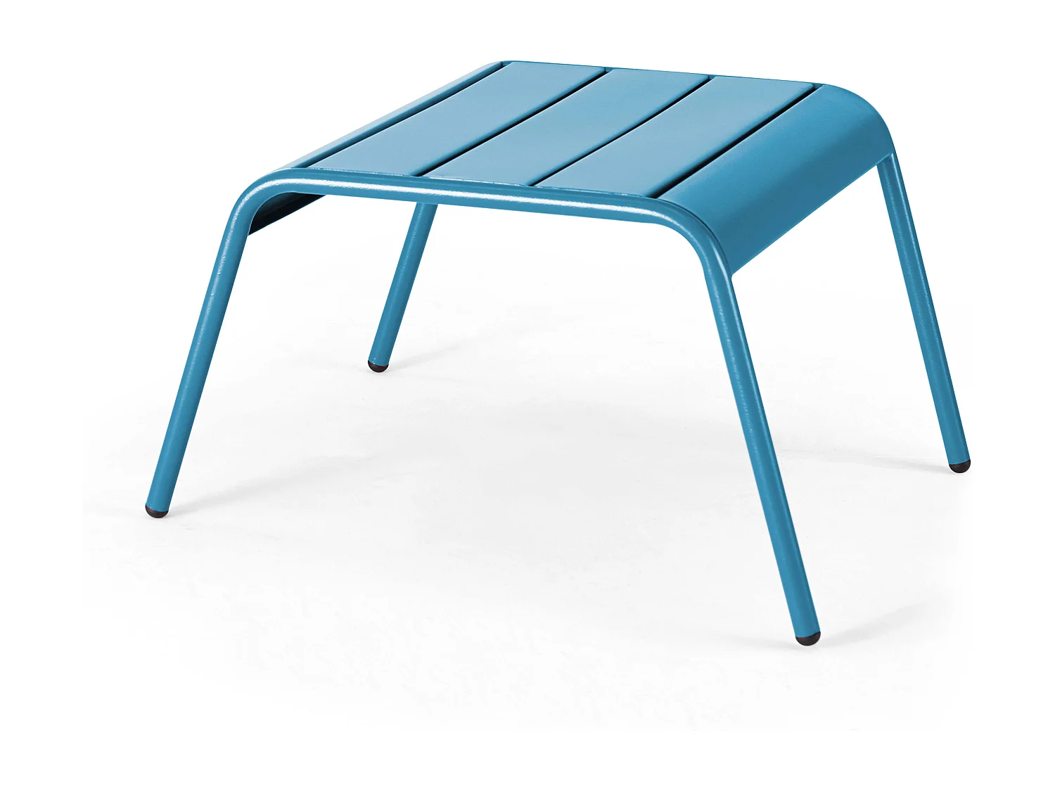 Lot 2 fauteuils relax avec repose-pieds métal gris et bleu pacific - Palavas