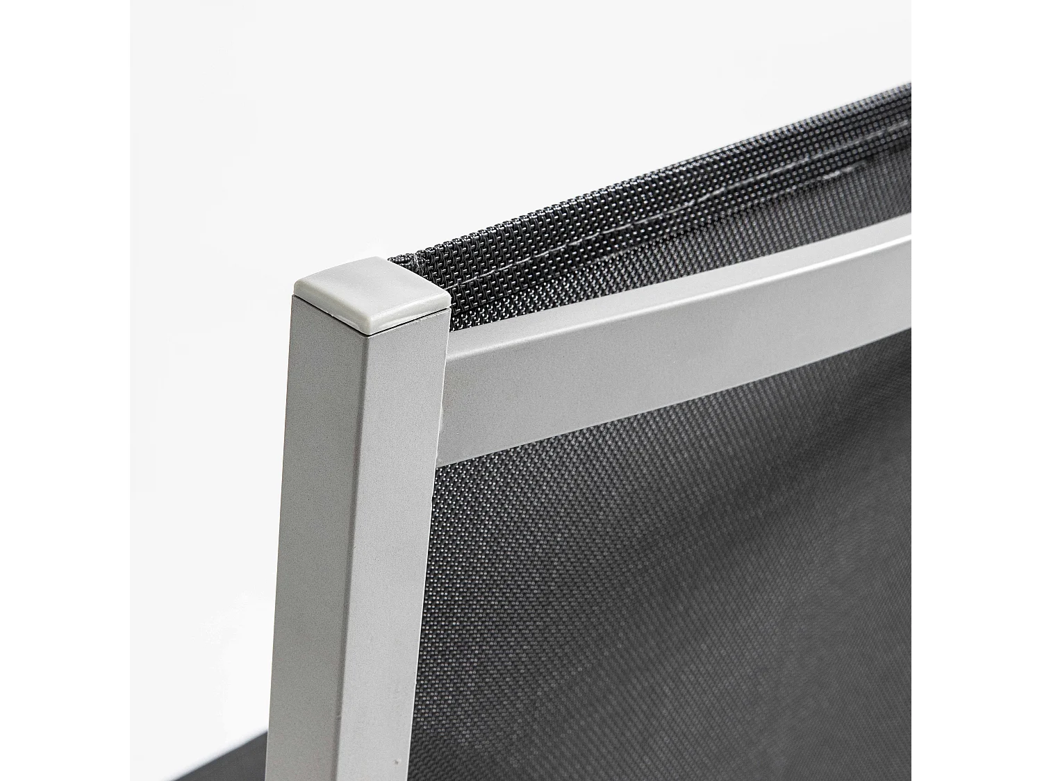 Lot de 2 fauteuils de jardin en aluminium et textilène gris