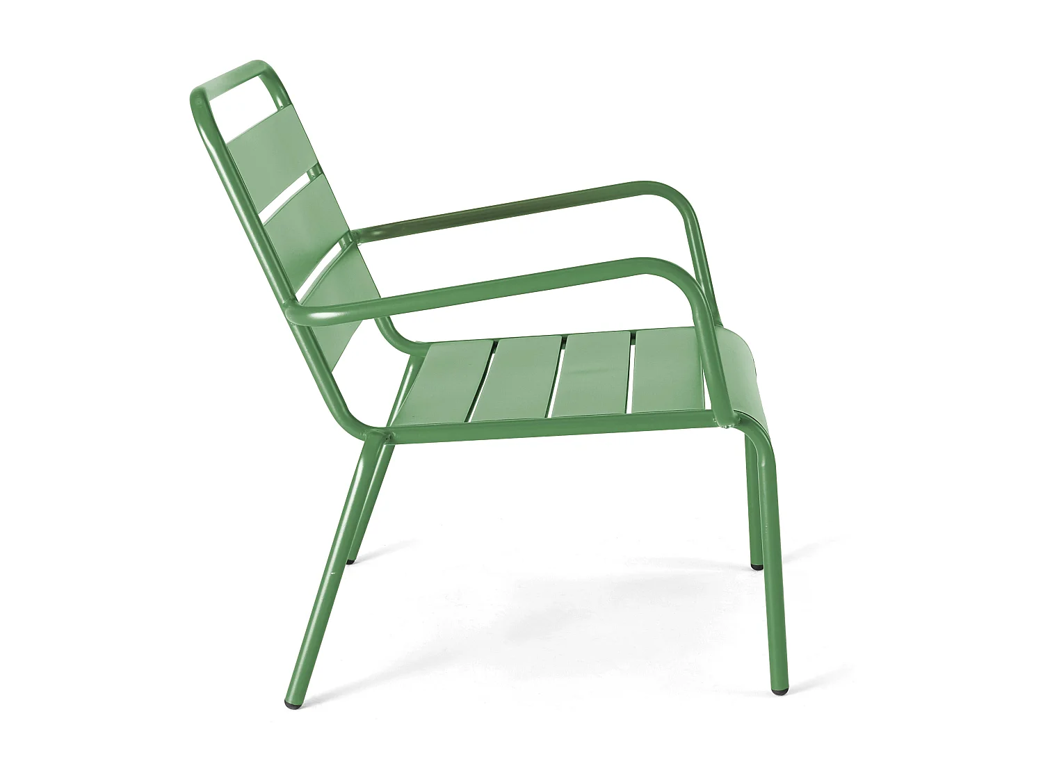 Fauteuil de jardin bas relax acier vert cactus  - Palavas