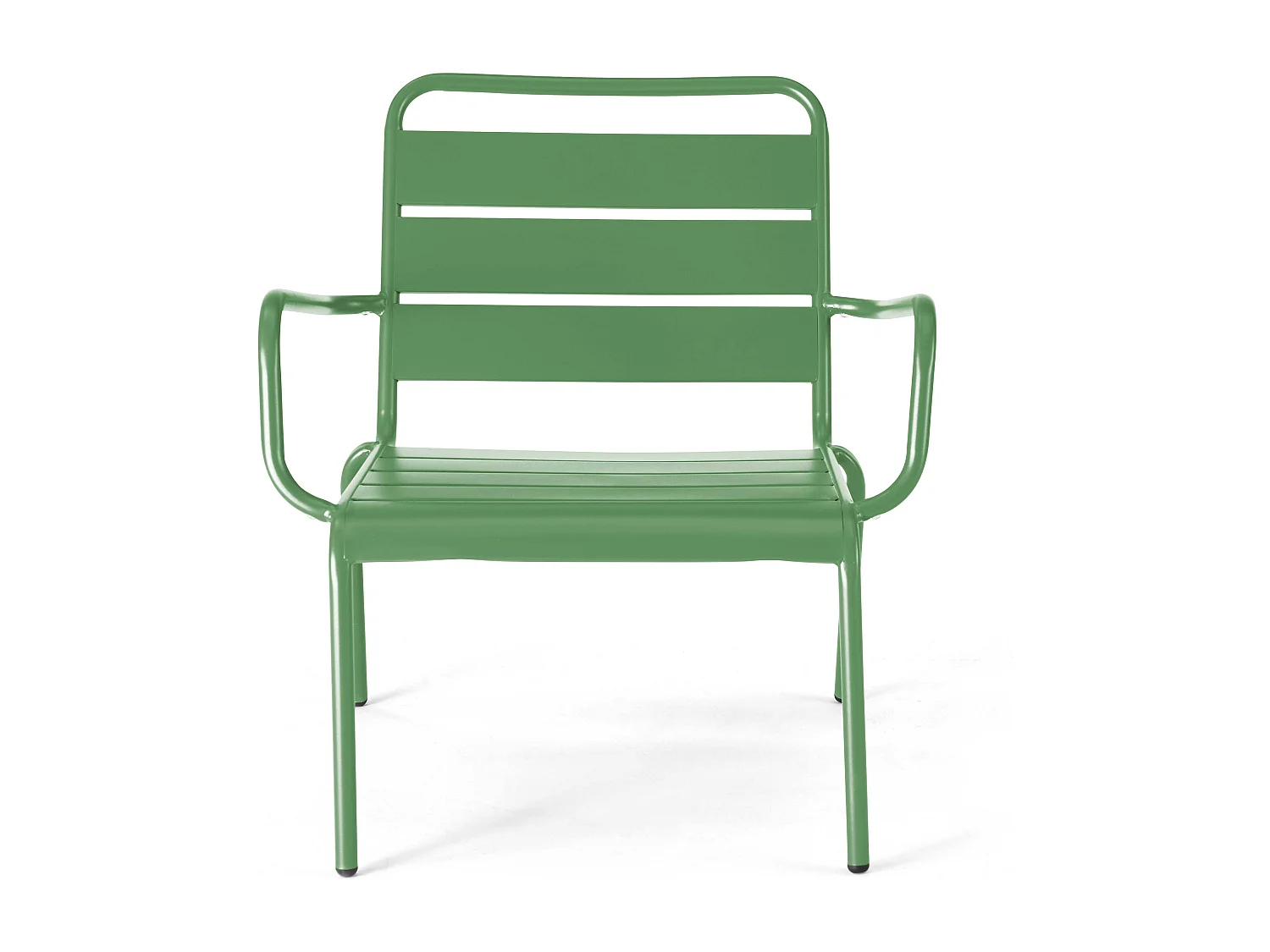 Fauteuil de jardin bas relax acier vert cactus  - Palavas